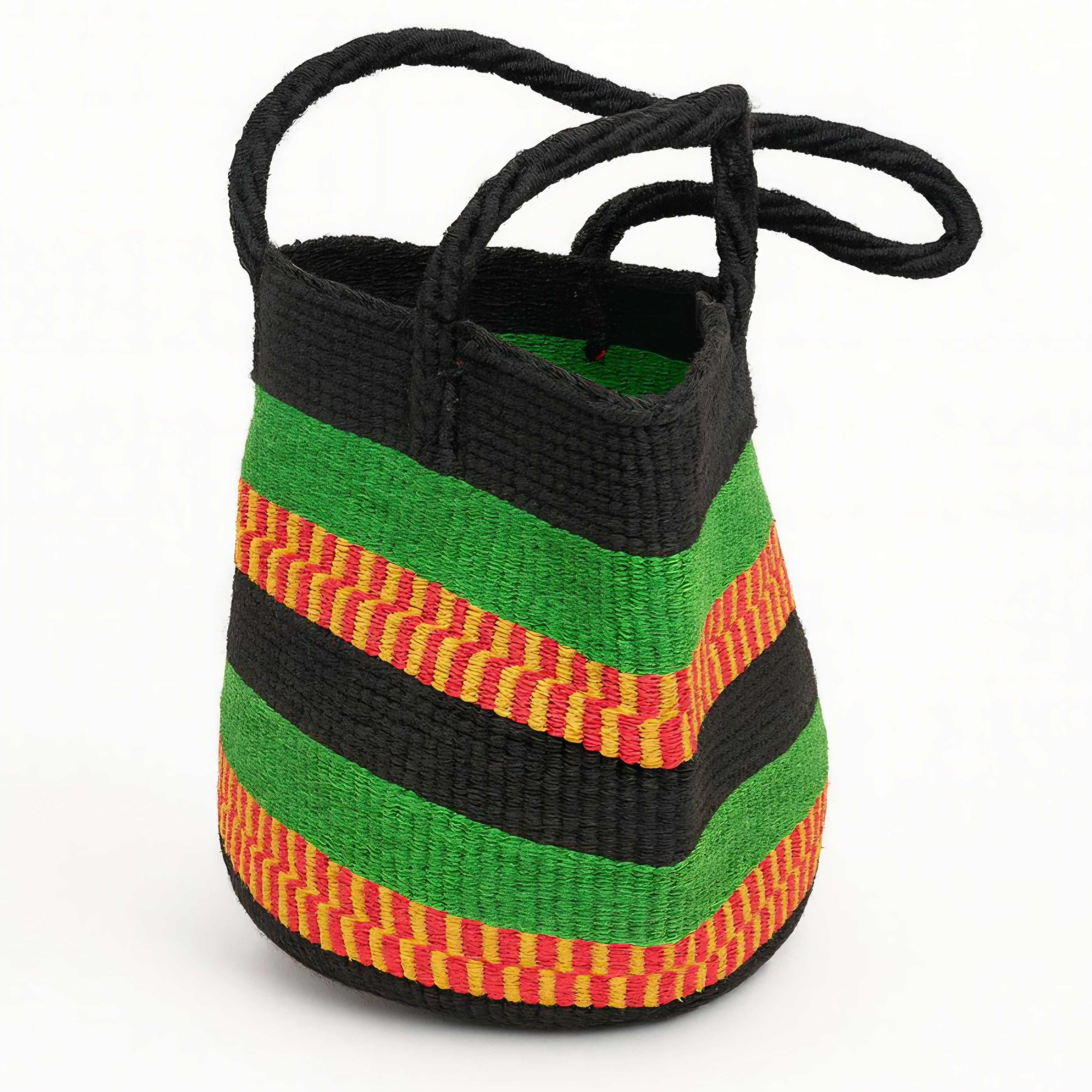 Handwoven Multicolor Striped Tote Bag – Eco-Friendly Style