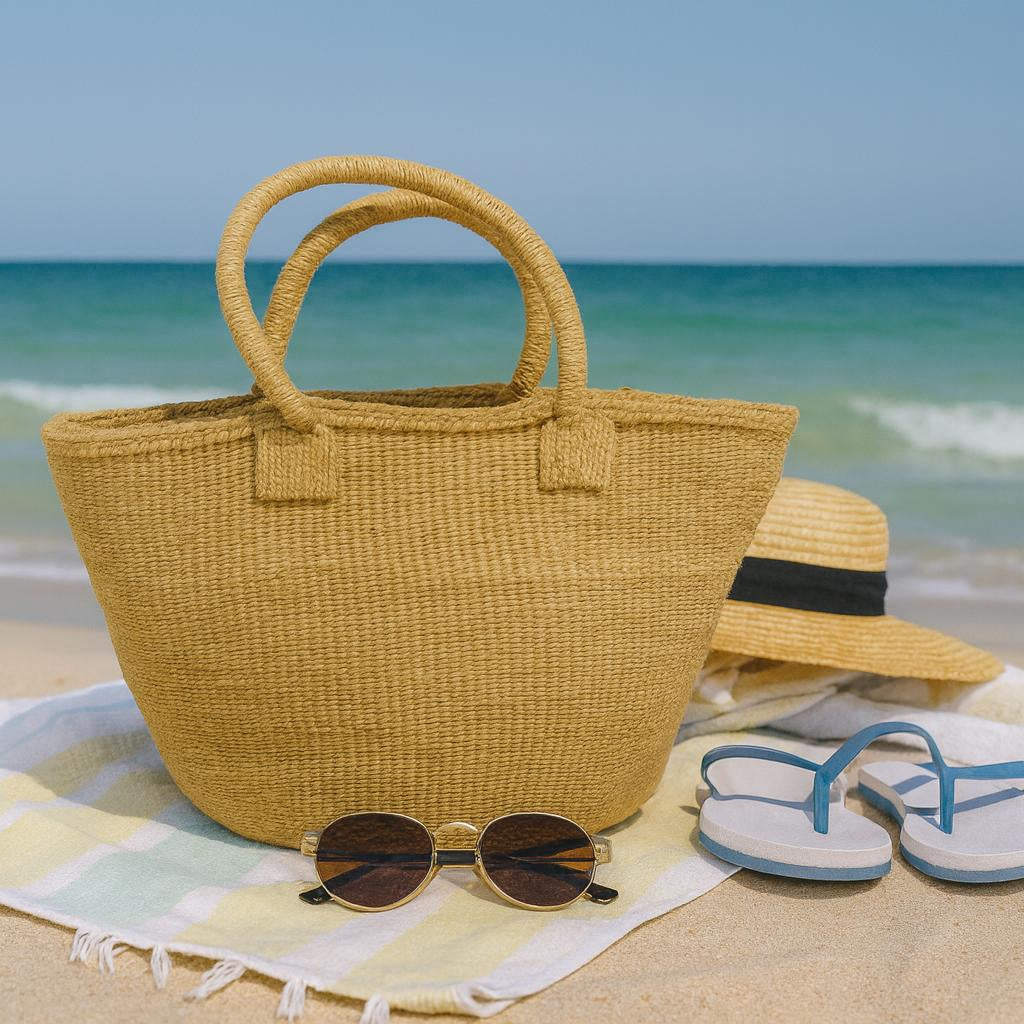 Natural Woven Beach Tote – Eco-Friendly Summer Bag